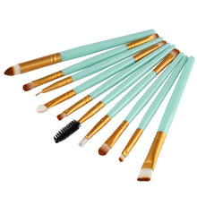 10pcs pro beauty eye shadow eyelinercosmetic makeup brush brushes set tool TIML66