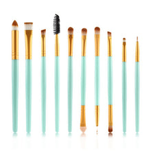 10pcs pro beauty eye shadow eyelinercosmetic makeup brush brushes set tool TIML66