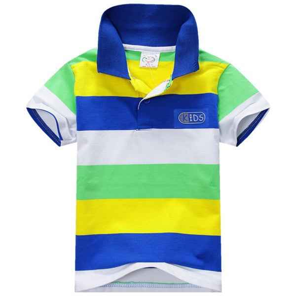 1~7 years baby children boys striped t-shirtss kids tops tee polo shirts clothing TIML66