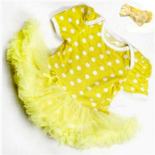 0~12 momth lovely baby girls ruffles tutu dress romper one piece outfit dresses clothes headband TIML66