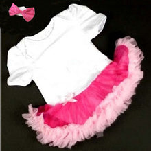 0~12 momth lovely baby girls ruffles tutu dress romper one piece outfit dresses clothes headband TIML66