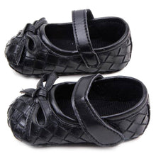 0-12Months PU Leather Bowknot Lattice Baby Girls Shoes Soft Sole Anti Slip Toddler First Walker Shoes TIML66