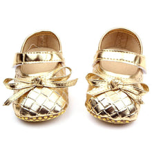 0-12Months PU Leather Bowknot Lattice Baby Girls Shoes Soft Sole Anti Slip Toddler First Walker Shoes TIML66