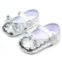 0-12Months PU Leather Bowknot Lattice Baby Girls Shoes Soft Sole Anti Slip Toddler First Walker Shoes TIML66