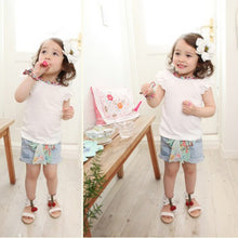0 2y kids baby girls clothing floral collar t-shirtss cute short sleeve tops blouses shirts TIML66