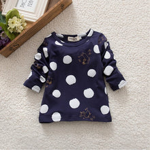 0-3Years Kids Baby Girls Boys Unisex Polka Dots Long Sleeve Blouse Tops T-Shirt Cotton Basic Tees Clothing PY1 TIML66