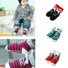 0-4 Years Baby Kids Infant Cotton Shoelaces Anti Slip Trainer Socks Booties Socks TIML66