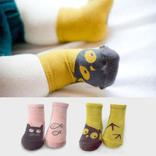 0-4Y Cute Toddler Baby Kids Girls Boys Soft Socks Cartoon Owl Pattern Socks Cotton SocksJFY66