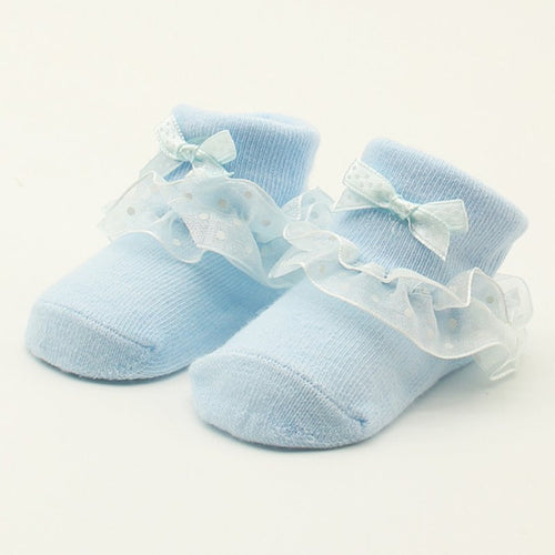 0~ months infants cotton ankle socks baby girls princess bowknots socks TIML66