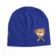 0-9M Lovely Infant Unisex Baby Boys Girls Bear Dots Pattern Cotton Cap Beanie Hats 9 Colors TIML66