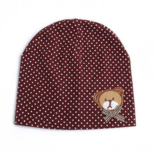 0-9M Lovely Infant Unisex Baby Boys Girls Bear Dots Pattern Cotton Cap Beanie Hats 9 Colors TIML66