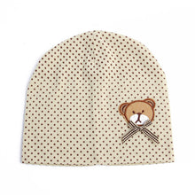 0-9M Lovely Infant Unisex Baby Boys Girls Bear Dots Pattern Cotton Cap Beanie Hats 9 Colors TIML66