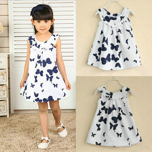 1~5 years princess baby girls dress kids print sweet one piece dresss TIML66
