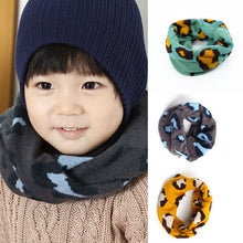 1-8Y Warm Girl Boy Baby Kids Scarf Neckerchief Leopard Printed ScarvesJFY66