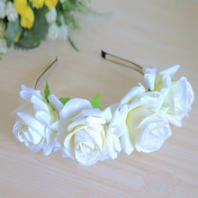 rose floral flower garland crown headband hair band bridal festival clip holiday TIML66