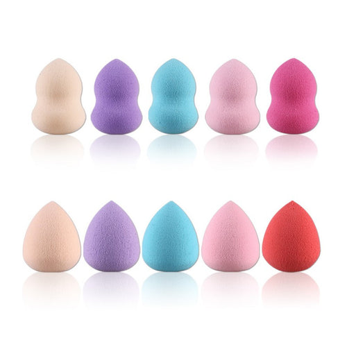 10 pieces/Pack Makeup Foundation Sponge Make Up Brush Set Powder Smooth Beauty Make Up Tool Color Random LY3 TIML66