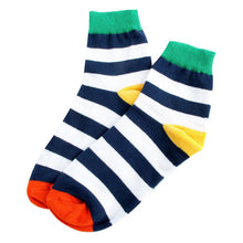 100 cotton warm men mixed color wide stripe ankle soft casual socks TIML66