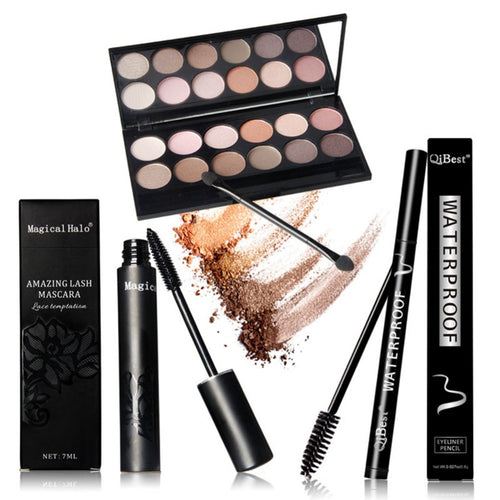 12 Colors Professional Nude Eyeshadow Palette Makeup Matte Eye Shadow Palette +Eyes Makeup+ Eyes pen + 12pcs brush TIML66