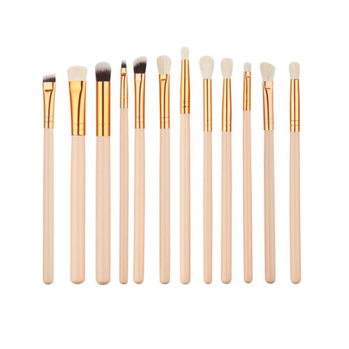 12 Pieces/set Pro Beauty Makeup Brushes Set Foundation Powder Eyeshadow Eyeliner Lip Blush Make Up Tools Pincel Maquiagem TIML66