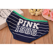 12 style sexy underwear women panties cotton stripe mid rise panties cute letter pink print girl casual underwear TIML66