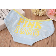 12 Style Sexy Underwear Panties Cotton Stripe Mid Rise Panties Cute Letter Pink Print Girl Casual Underwear PY3 TIML66