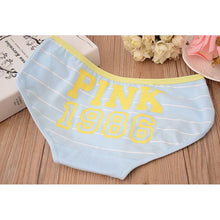 12 style sexy underwear women panties cotton stripe mid rise panties cute letter pink print girl casual underwear TIML66
