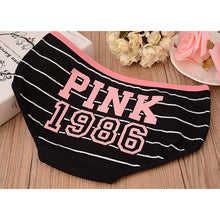 12 style sexy underwear women panties cotton stripe mid rise panties cute letter pink print girl casual underwear TIML66