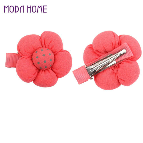 15pcs cute sweet lovely flower dot pattern hairclip for kids baby girls and infants TIML66
