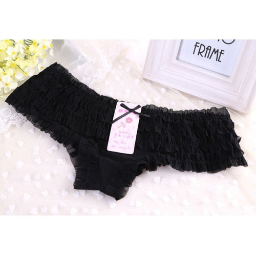 16 Colors Women Rainbow Bowknot Boyshorts Sexy Dot Underwear Women Lace Ruffles Sheer Panties Butt Lifter Briefs PY3 TIML66