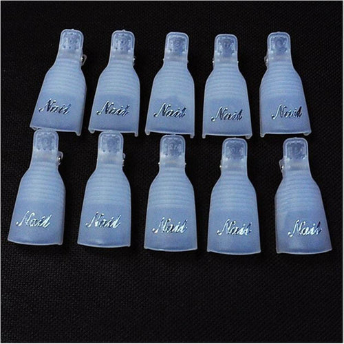 10pcs remover gel polish nail art soakers remover soak off cap clip tools uv nail degreaser polish wrap tool nails TIML66