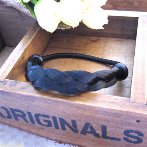 2pcs Lady Women Braid/Straight Wig Elastic Headband Hair Band Rope Scrunchie Hairband Ponytail  TIML66