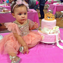 2-10Y Kids Toddler Baby Girls Sequins One Piece Dress Pleated Princess Dresses  TIML66