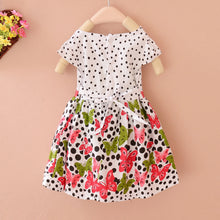 2-4Years Lovely Baby Girls Kids Princess Dress Polka Dots Butterfly One-piece Dresses TIML66
