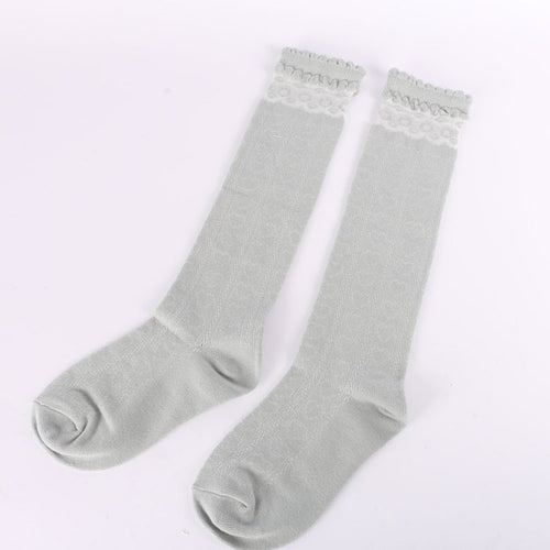 2-6Y Children Kids Girls Lace Stockings Leg Warmer Cotton High Knee Princess School Boot Accessories Y2 TIML66