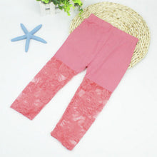 2-7Y Baby Girls Legging Pants Lace Modal Legging Kids Ballet Dance Cropped Capris Pants TIML66