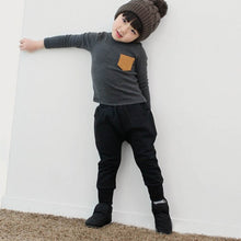 2-7Y Baby Kids Boys Girls Unisex Long Sleeve Clothes Crewneck Children T-shirts Pocket Decor Shirt Clothing PY1 TIML66