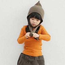 2~7 Years baby kids boys girls unisex long sleeve clothes crewneck children t-shirtss pocket decor shirt clothing TIML66