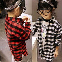 2~7 Years children kids boys girls shirts long sleeve shirts plaids checks tops costume shirt TIML66