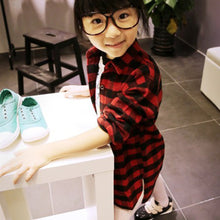 2-7Y Children Kids Boys Girls Shirts Long Sleeve Shirts Plaids Checks Tops Costume Shirt TIML66