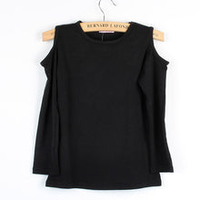 2-7Y Girls Clothing Sets 2pcs Black Long Sleeve Shoulder Off Top + Floral Skirt Baby Clothes Dress TIML66