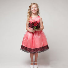 2~7 Years girls lovely 3d flowercluster princess dress party tulle gown dresses TIML66