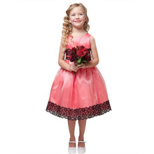 2~7 Years girls lovely 3d flowercluster princess dress party tulle gown dresses TIML66
