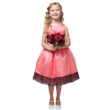 2-7Y Girls Toddlers Lovely 3D Flower Cluster Princess Dress Party Tulle Gown DressesJFY66