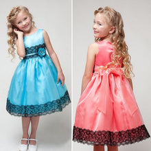 2~7 Years girls lovely 3d flowercluster princess dress party tulle gown dresses TIML66