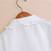 2-7Y Kid Baby Girls Boys White Toddler Children Lapel Blouse Tops Baby Shirts TIML66