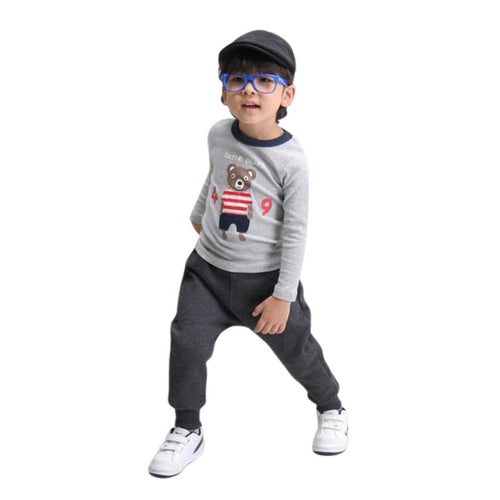 2-7Years Cute Bird Pattern Pants Kids Boys Toddler Cotton Warm Harlan Pants Trousers TIML66
