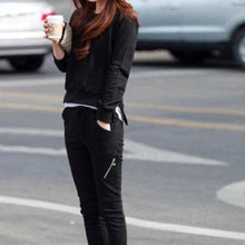 2pcs casual womens tops sweatshirt pants track sweatshirtsuits tracksuit swear TIML66