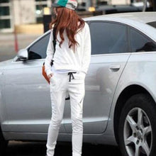 2pcs casual womens tops sweatshirt pants track sweatshirtsuits tracksuit swear TIML66