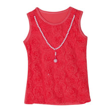 2 Pieces/set Kids Girls Clothes Sets Rose Flower Top Shirt + Bloomer Short Pants + Pearl Necklace Outfits TIML66