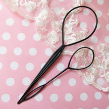 2* Plastic Topsy Tail Hair Styling Braider Ponytail Styling Bun Maker Clip Tool Black Curler  TIML66